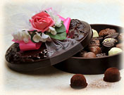 Round Floral Chocolate Box